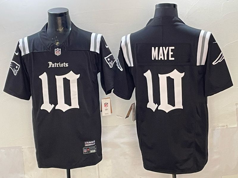 Men 2026 New England Patriots #10 Maye Black 7th generations Nike Limited NFL Jersey style 003->chicago bears->NFL Jersey